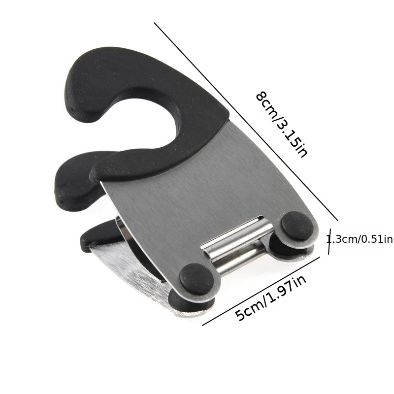 dropship 1pc Bowl Clip Stainless Steel Pot Side Clips Anti-scalding Spoon Holder Kitchen Bowl Clip Black Red