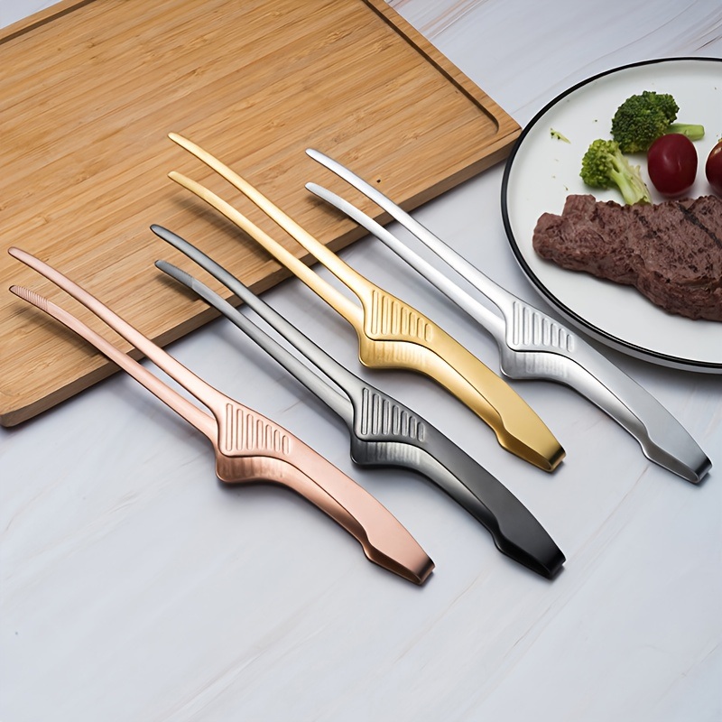 dropship 1pc Barbecue Clip Stainless Steel Food Clip; Baking Bread Clip; Hotel Restaurant Squeegee Clip
