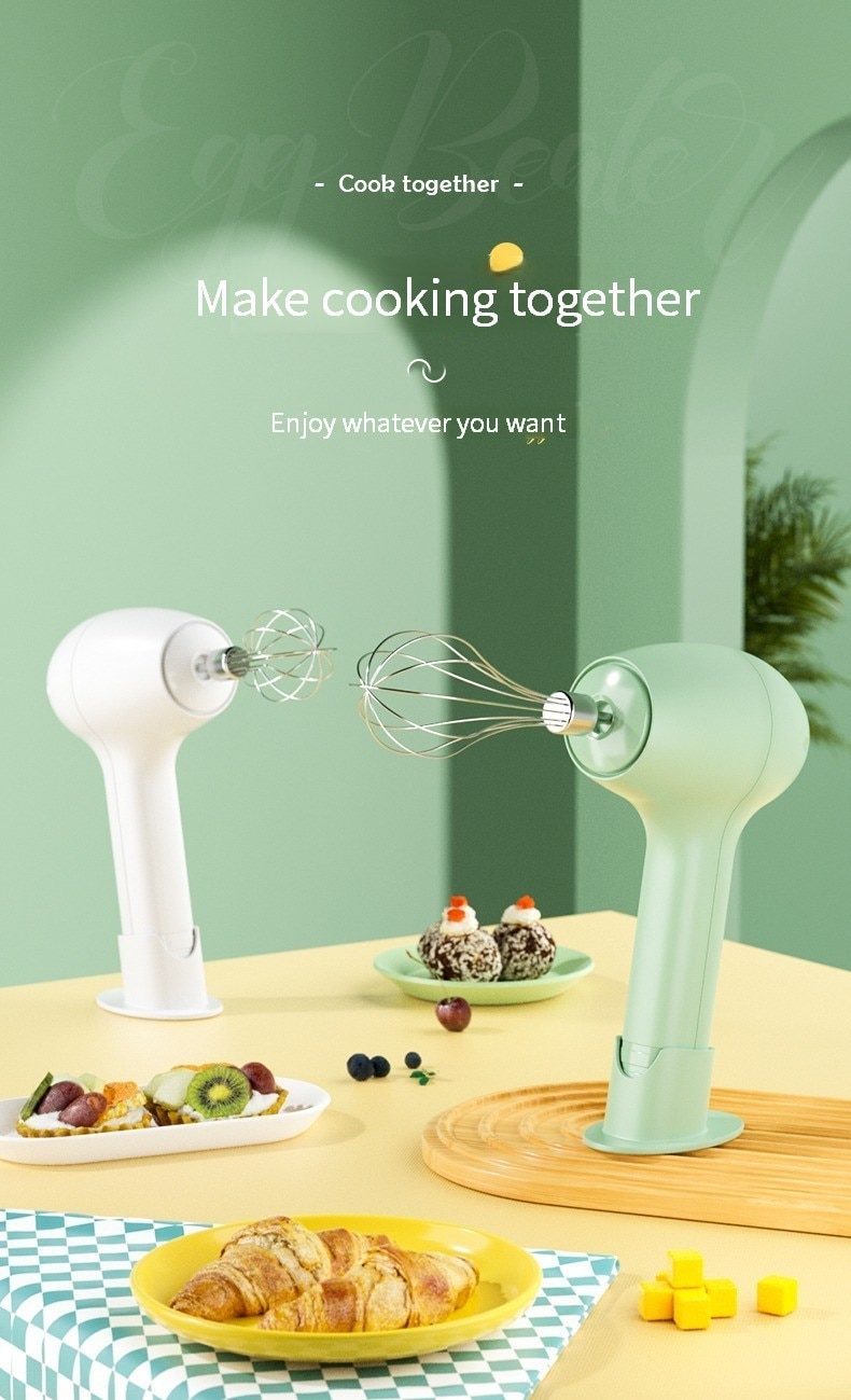 dropship Wireless Portable Electric Food Mixer 3 Speeds Automatic Whisk Dough Egg Beater Baking Cake Cream Whipper Kitchen Tool