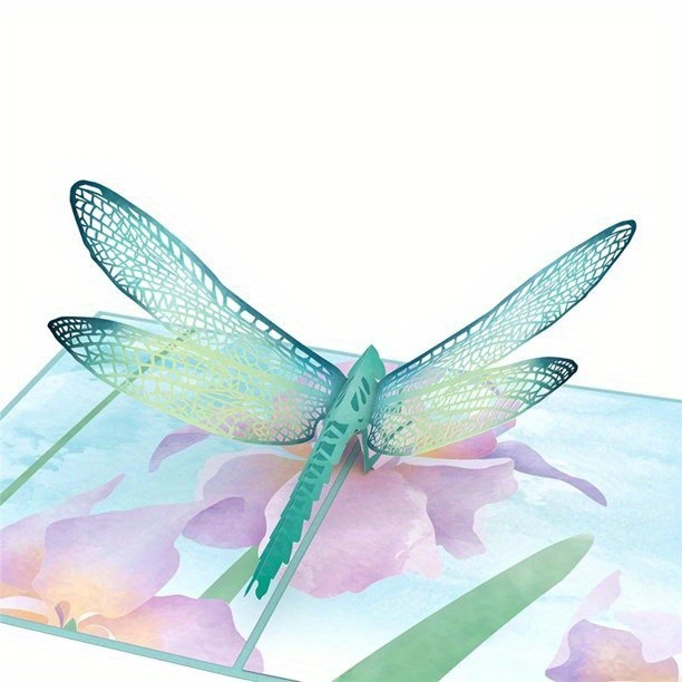 dropship Mother's Day Dragonfly Greeting Card Student Stationery