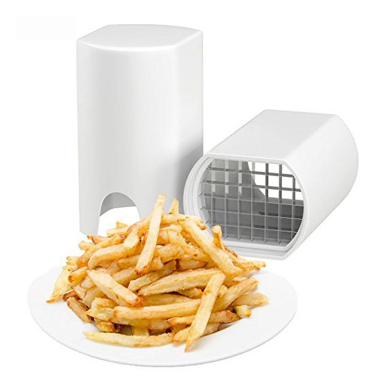 dropship 1pc Potato Fries 44 Grid Cut Potato Quick Stainless Steel French Cut French Fries Kitchen Utensils; White