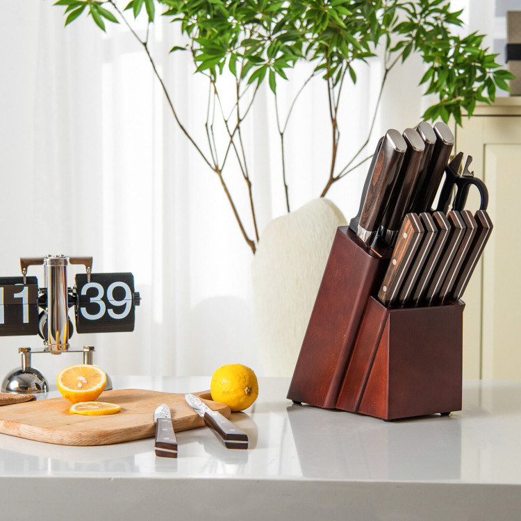 dropship Daily Necessities Kitchen Knife Set Stainless Steel Knife Block Set