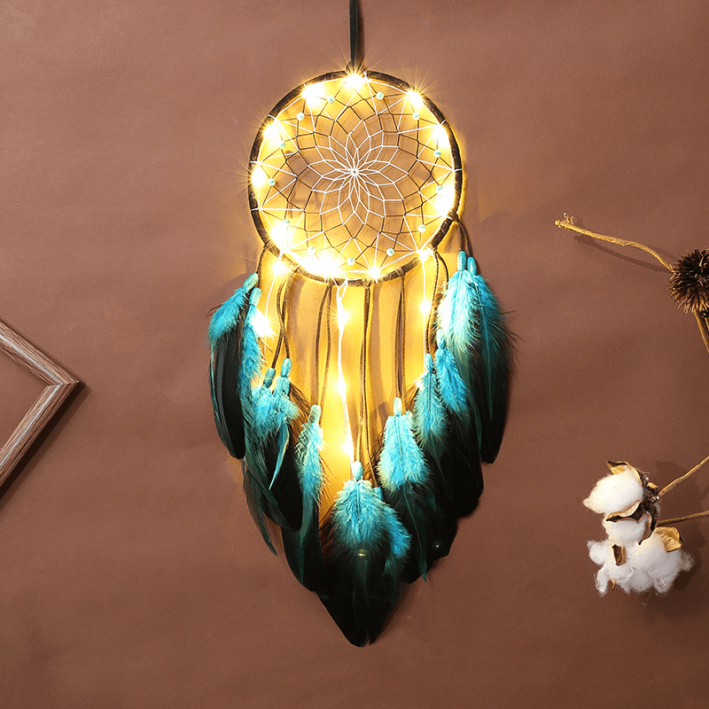 dropship 1pc Feather Dream Catcher For Bedroom; Patterned Decor Hollow Boho Wall Hanging; Handmade Dreamcatcher; Home Decor