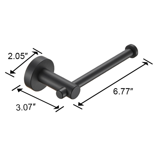 dropship Bathroom Hardware Set; Thicken Space Aluminum 3 PCS Towel bar Set- Matte Black 16-27 Inches Adjustable Bathroom Accessories Set