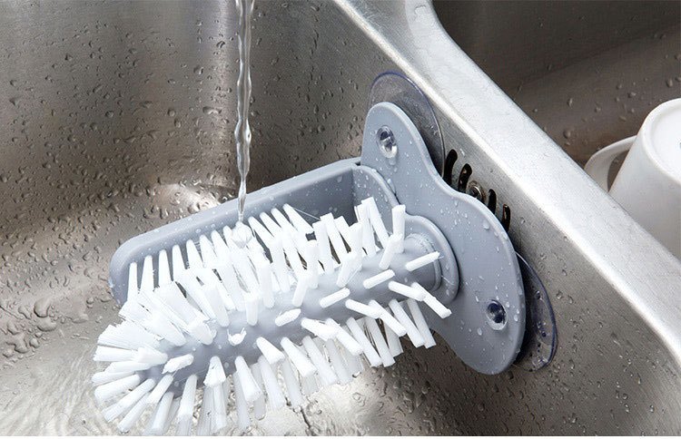 dropship 1pc Cup Scrubber Glass Cleaner Bottles Brush Sink Kitchen Accessories 2 In 1 Drink Mug Wine Suction Cup Cleaning Brush Gadgets