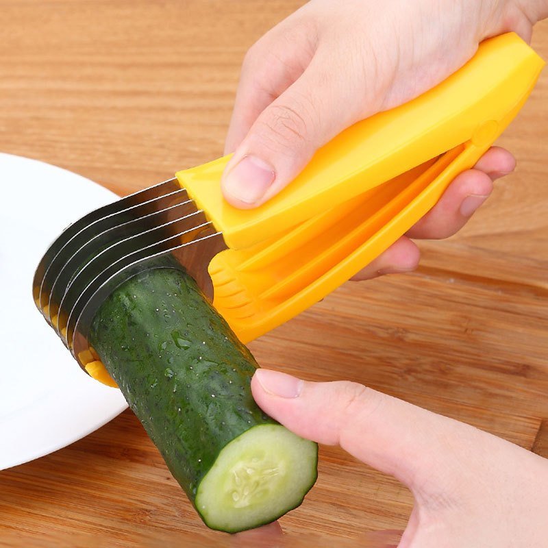 dropship 1pc Banana Slicer, Kitchen Gadget, Stainless Steel Blade, Banana Slicer, Cucumber, Ham, Can Be Used With 6.88in*2.04in