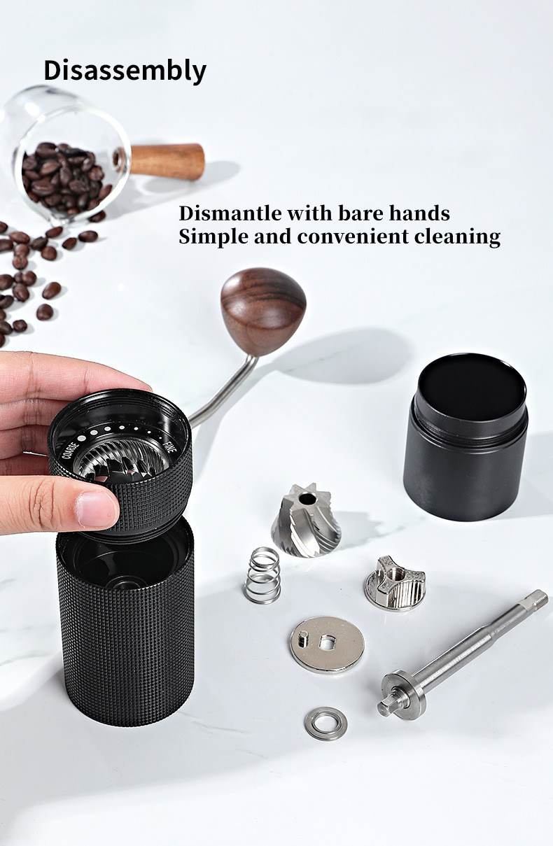 dropship Portable Manual Coffee Bean Grinder High Quality CNC Stainless Precision Steel Core Bean Crusher Kitchen Supplies