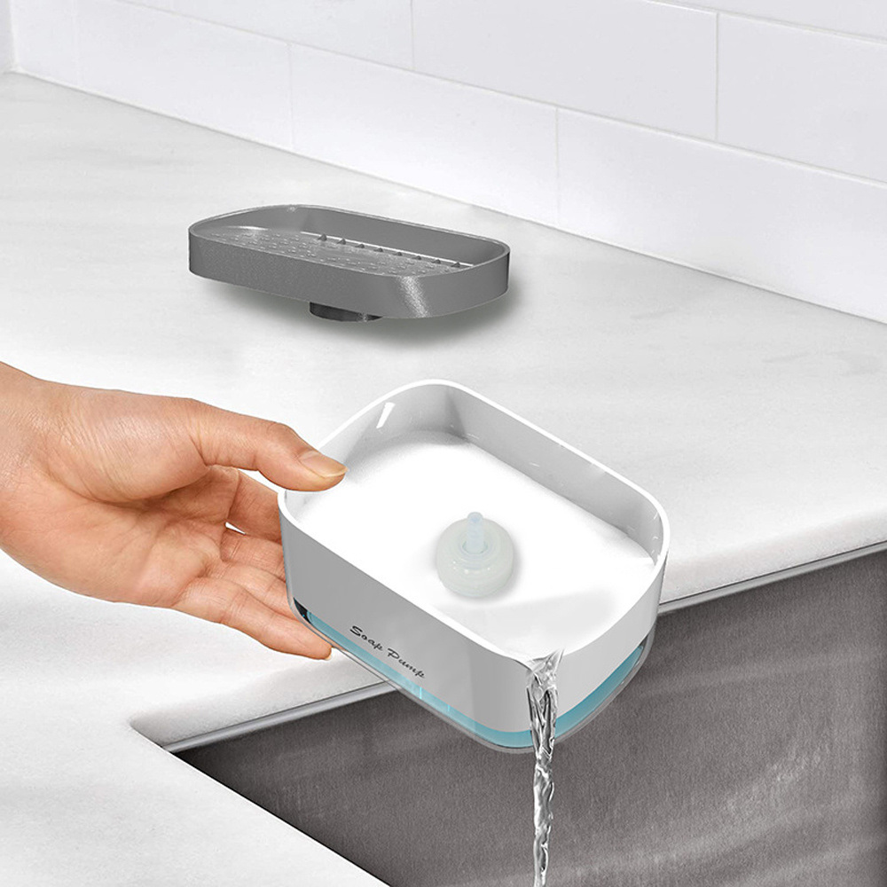 dropship 2-in-1 Kitchen Soap Dispenser With Sponge Holder