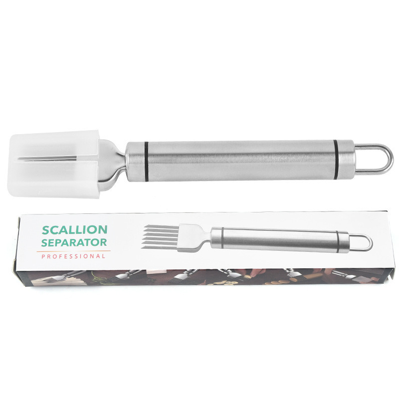 dropship 304 Stainless Steel Onion Cutter; Kitchen Accessory; Chopping Green Onion; Veggie Chopper; Multifunctional Scallion Cutter