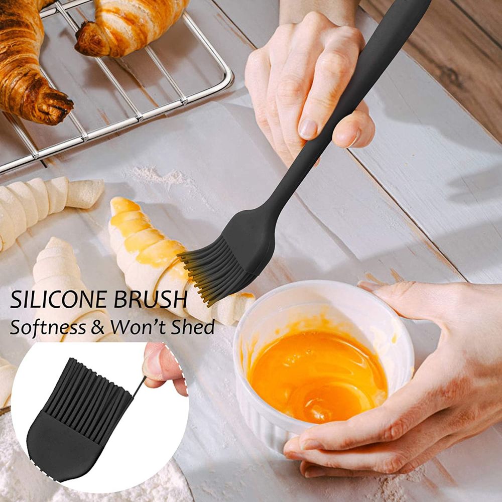 dropship 6pcs Silicone Kitchenware Set; Kitchen Supplies; Baking Supplies; Large Scraper; Spatula; Baking Tools; Cake Cream Spatula; Kitchen Tool Set