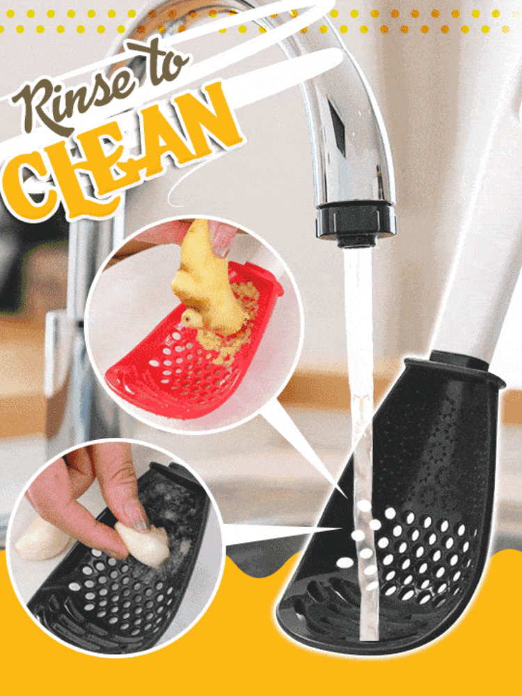 dropship New Multifunctional Kitchen Cooking Spoon Heat-resistant Hanging Hole Innovative Potato Garlic Press Colander Flour Sifter