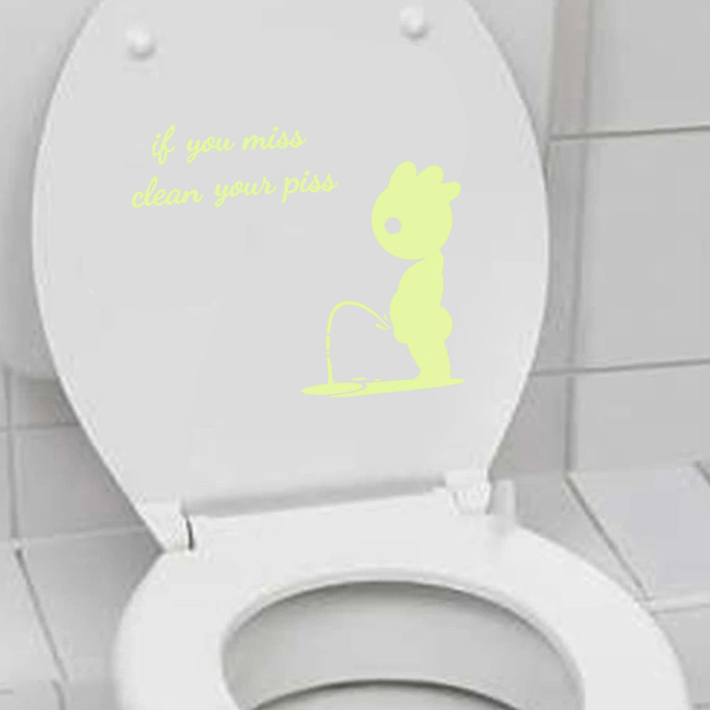 dropship 1 Sheet Figure Graphic Luminous Toilet Sticker