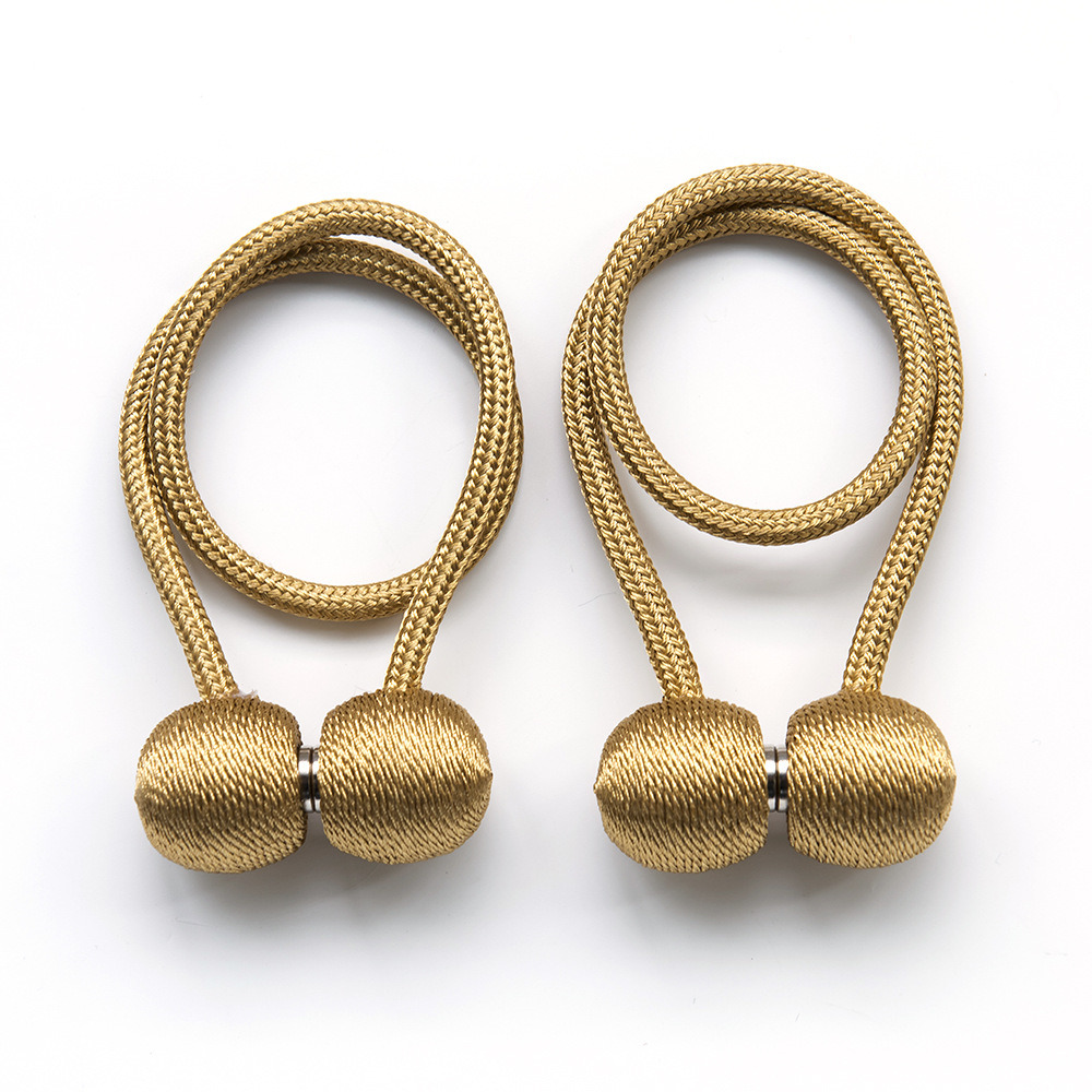 dropship 2Pcs Magnetic Curtain Ball Rods Accessoires Backs Holdbacks Buckle Clips Hook Holder Home Decor Tiebacks Tie Rope Accessory