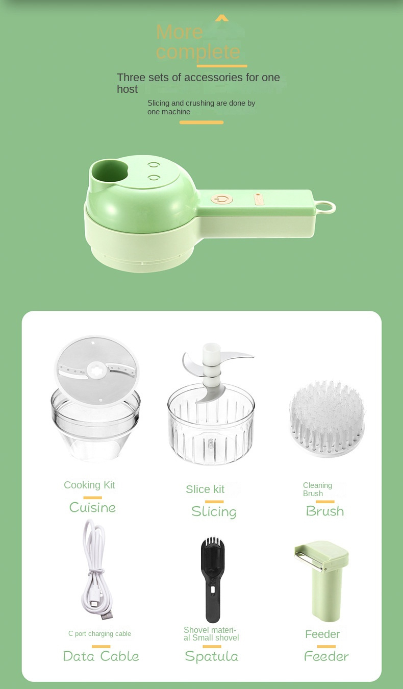 dropship Multifunctional Electric Vegetable Slicer Kitchen Fruit Salad Cutter Carrot Potato Chopper Cutting Machine Stainless Steel Blade