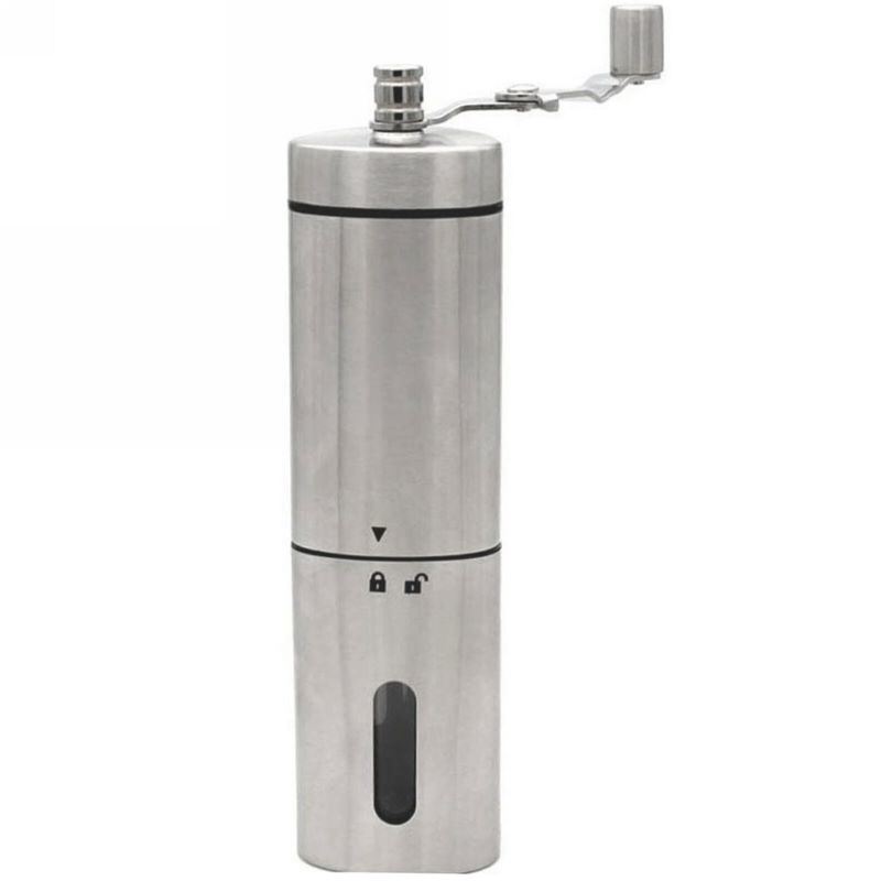 dropship Portable Home Manual Coffee Grinder Stainless Steel with Ceramic Burr Bean Mill