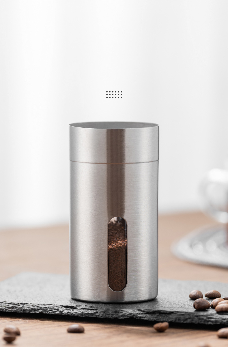 dropship GIANXI Manual Coffee Grinder for French Embossing Machine Hand-held Mini Brushed Stainless Steel Portable Conical