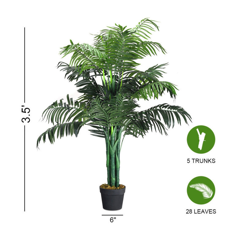 dropship Indoor Outdoor Decorative Accessories Artificial Areca Palm Decorative Silk Tree