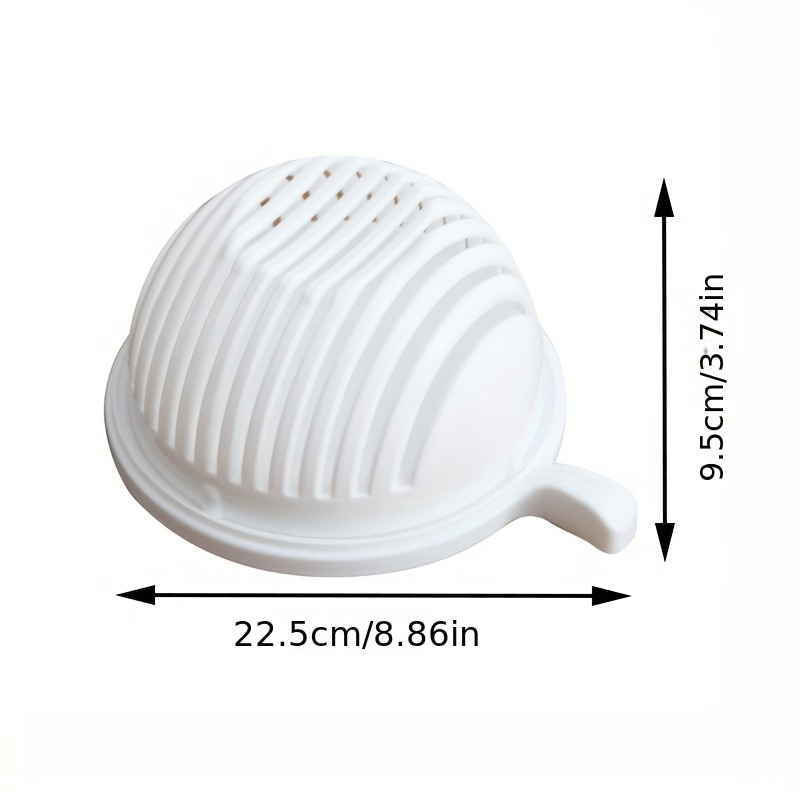 dropship 1pc Vegetable Cutting Aid Fruit Vegetable Salad Cutting Bowl Kitchen Plastic Divider Salad Cutting Mold; Kitchen Accessories