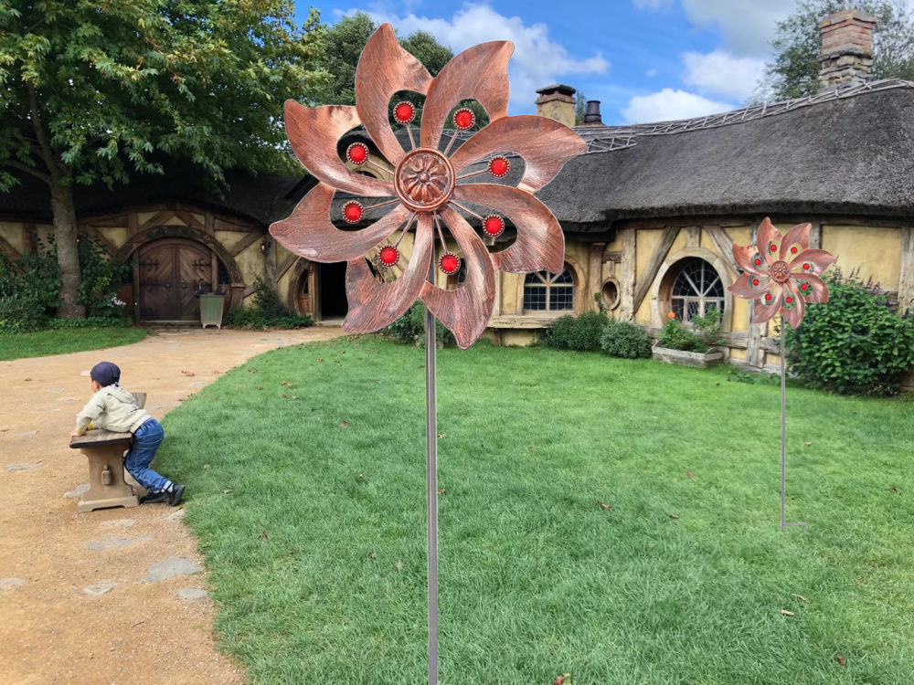dropship 1pc Wind Spinner With Garden Stake; Kinetic Wind Spinners Outdoor Garden Stake For Yard And Garden