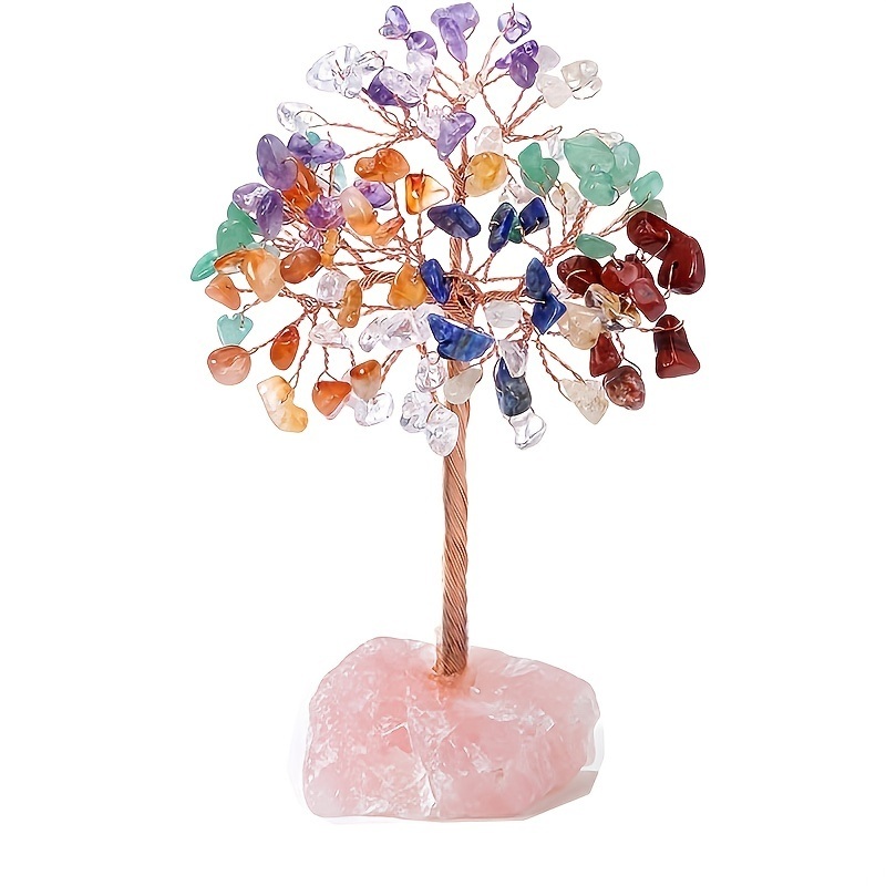 dropship 1pc Natural Crystal Tree Crystal Hair Ore Fluorite Base Rich Tree Chakra Amethyst Powder Crystal Ornaments