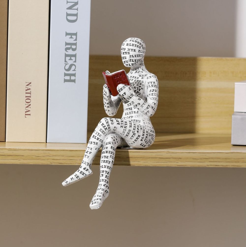 dropship 1pc Reading Figures Crafts, Resin Reading Women Sculpture Tabletop Desktop Ornaments, Gifts For Home Study Room Garden Decor Room Decor