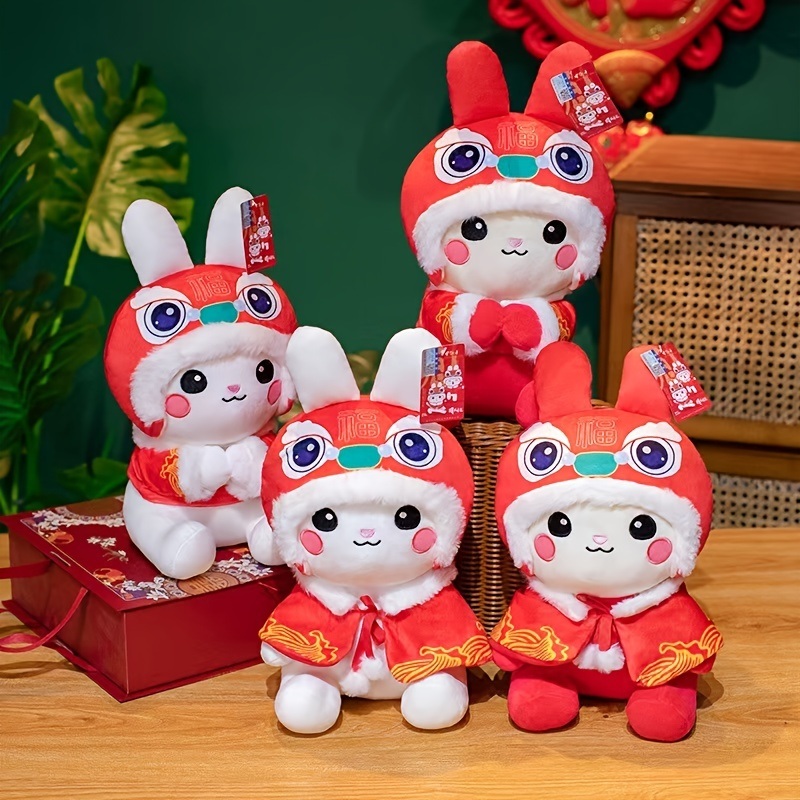 dropship 1pc Rabbit Doll (9.84"×4.72"); Lion Plush Toys; New Year's Mascot; Holiday Gifts; Pillow Decorations