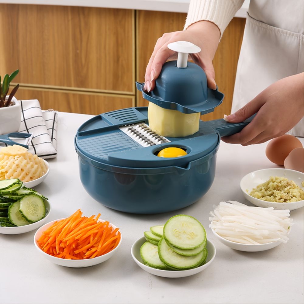 dropship 1pc Multifunctional Vegetable Cutter, Potato Shredded Grater, 3 Blades Or 6 Blades For Choose 11in*7.2in