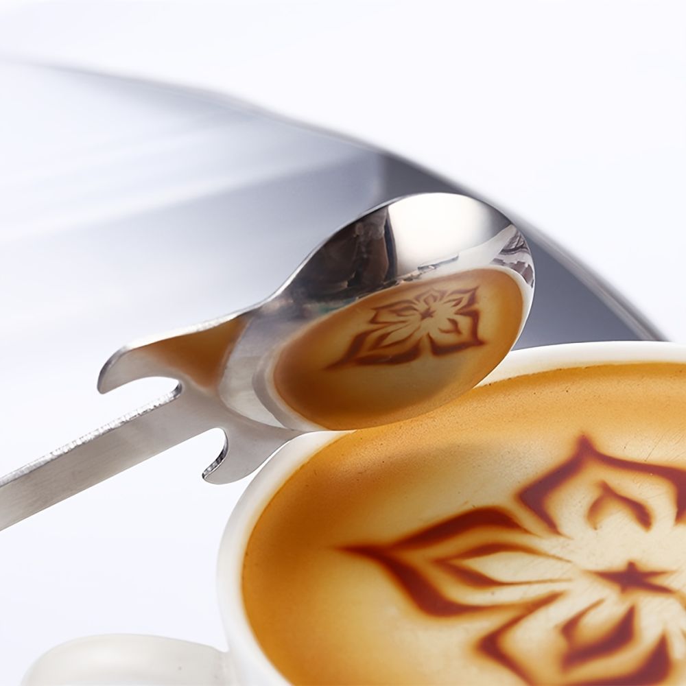 dropship 1pc Guitar Shaped Spoon; Creative Stainless Steel Guitar Shaped Coffee Stirring Spoon; Milk Tea Dessert Pastry Ice Cream Spoon; Gift; Kitchen Accessories