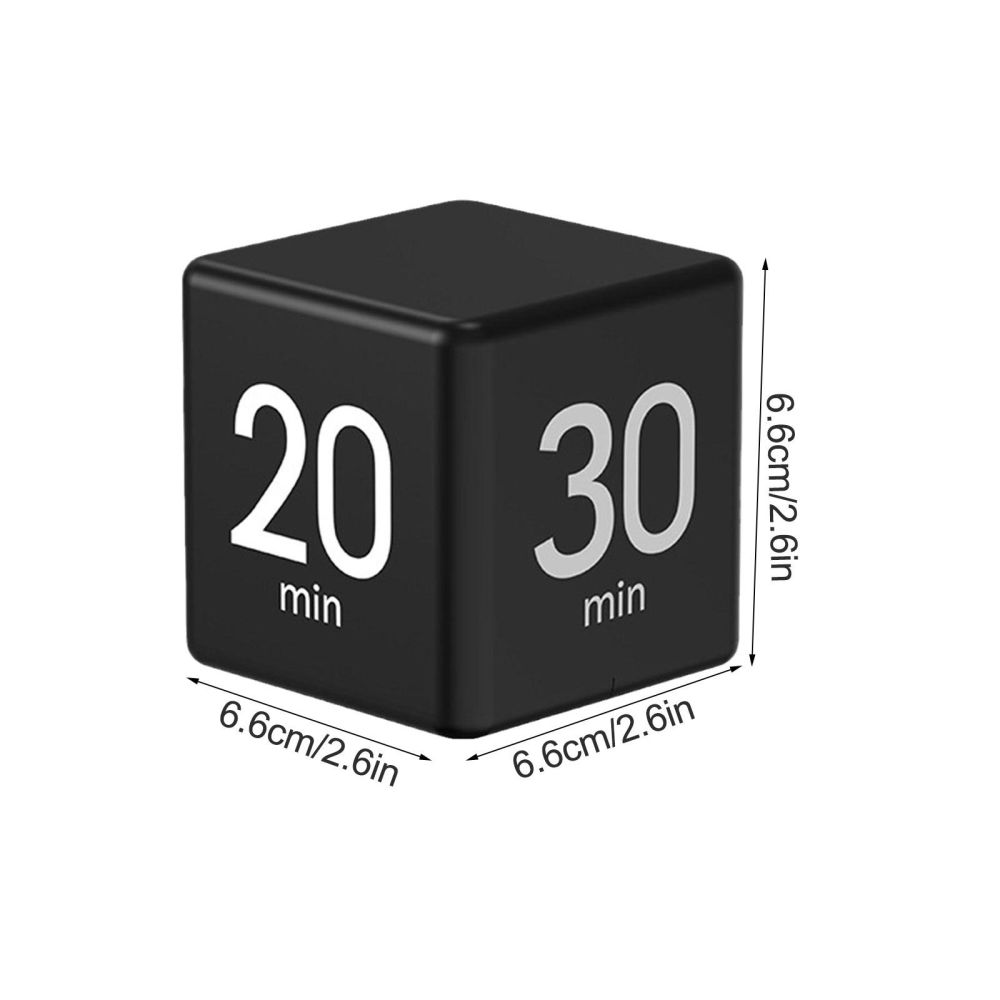 dropship Digital Display Alarm Clock Time Management PP Cube Shape Countdown Homework Study Timer Kitchen Timers for Daily Life