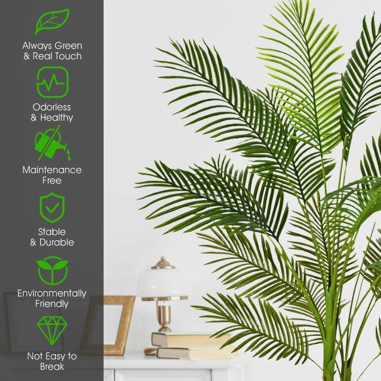 dropship Indoor Outdoor Decorative Accessories Artificial Areca Palm Decorative Silk Tree