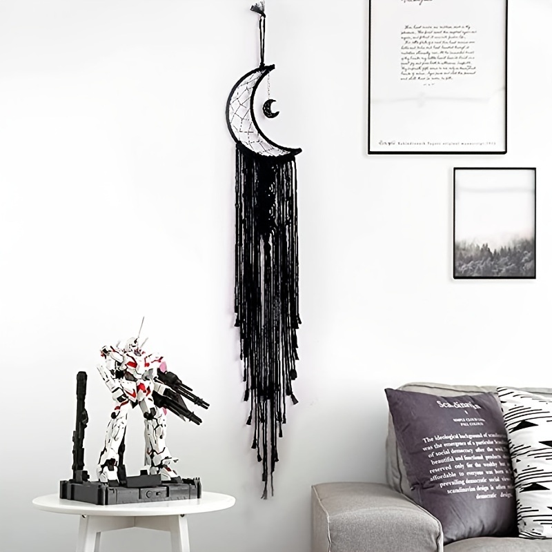 dropship 1pc Black Moon Decor Dream Catcher; Hanging Dream Catcher; Wall Decor Valentine's Day Gifts Birthday Gifts