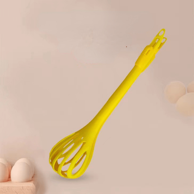 dropship 1pc; Multifunctional 3-in-1 Egg Whisk Food Holder Noodle Holder Baking Tool Egg Stirrer Manual Whisk 1 Pack 11.02''×2.76''