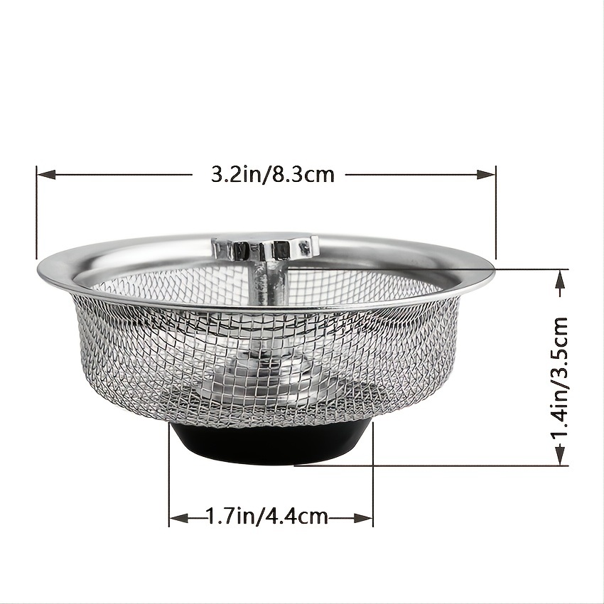 dropship 1pc Sink Filter With Plug; Kitchen Stainless Steel Water Filter; Wash Basin Slag Screen