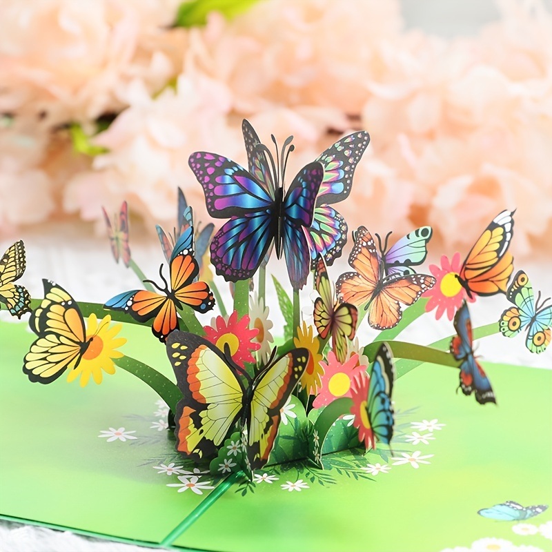 dropship 2pcs 3D Butterfly Greeting Card for mother's day; gifts for mom and wife