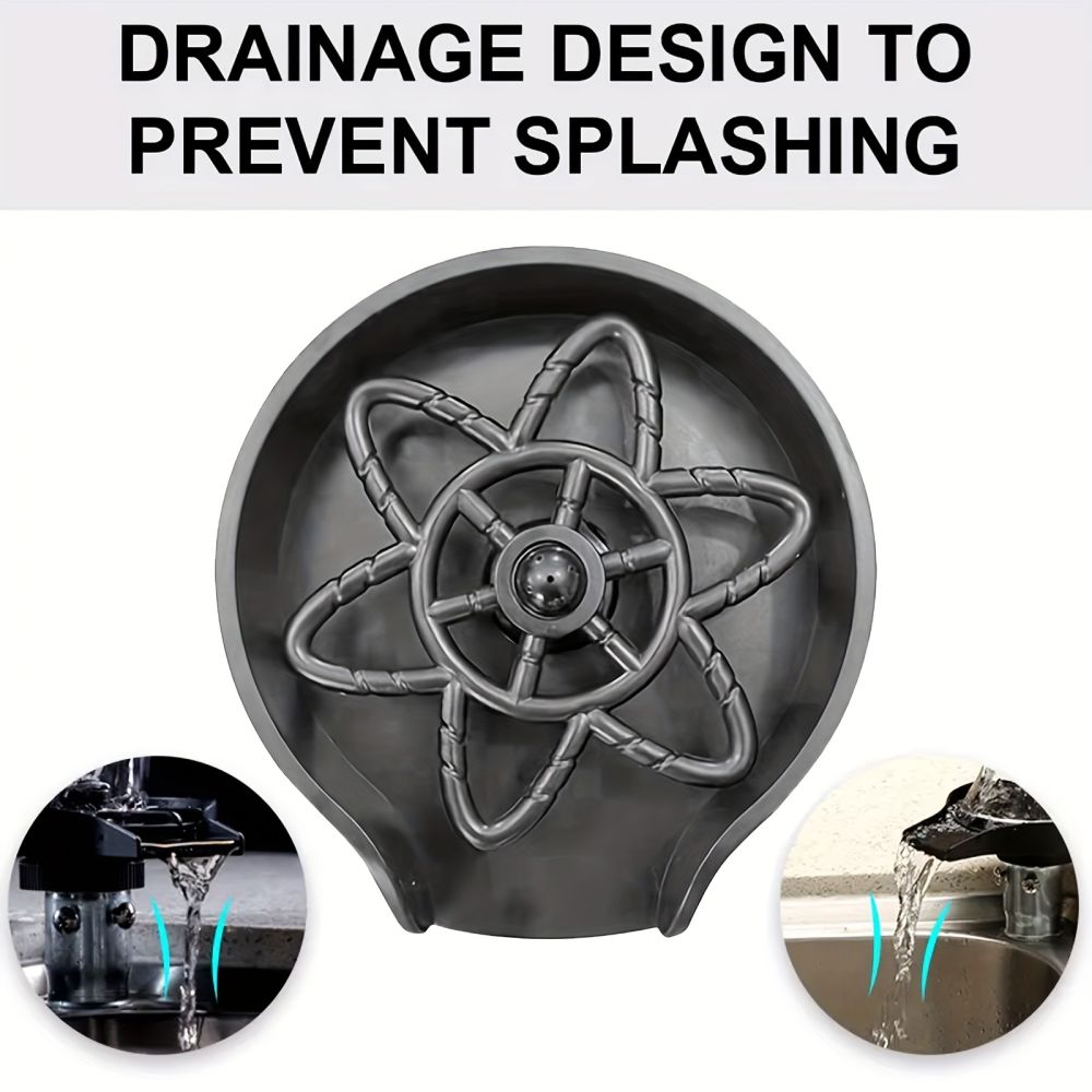 dropship 1pc Glass Rinser For Kitchen Sink; Bottle Cup Washer For Sink Attachment; Kitchen Bar Sink Cleaner; Bottle Washer; Kitchen Sink Automatic Flushing Device