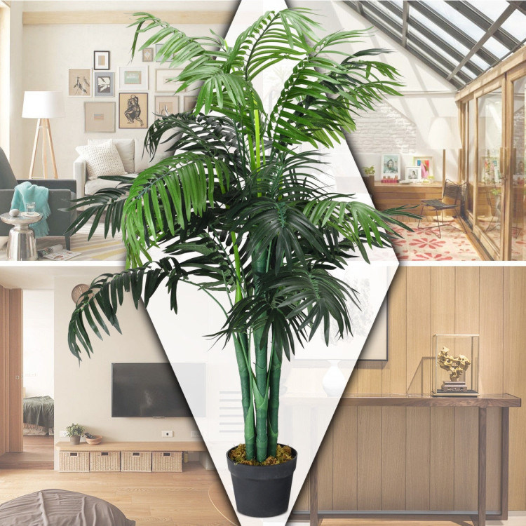 dropship Indoor Outdoor Decorative Accessories Artificial Areca Palm Decorative Silk Tree