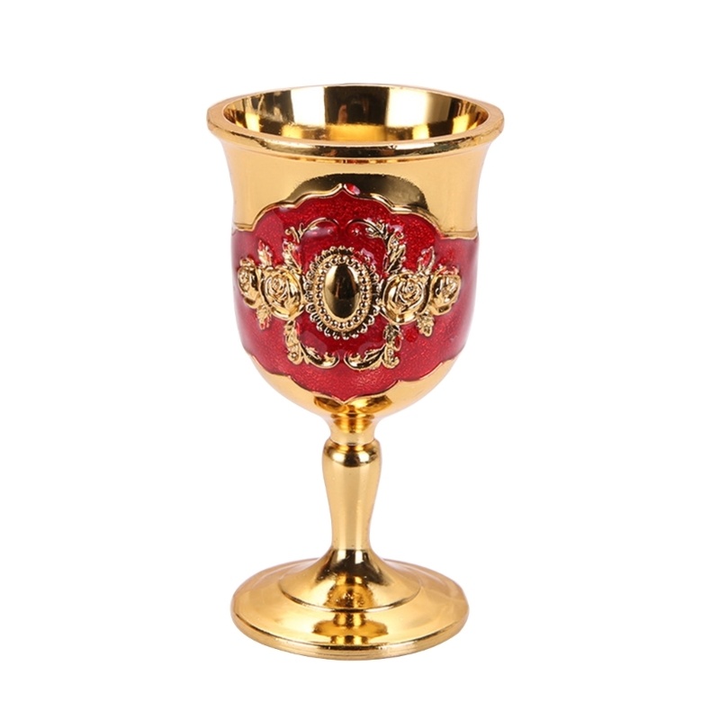 dropship X6HD European Style Wine Glasses Retro Dinnerware Goblet Spirit Vodka Champagne Glasses Beverage Tumbler for Party Home Bar