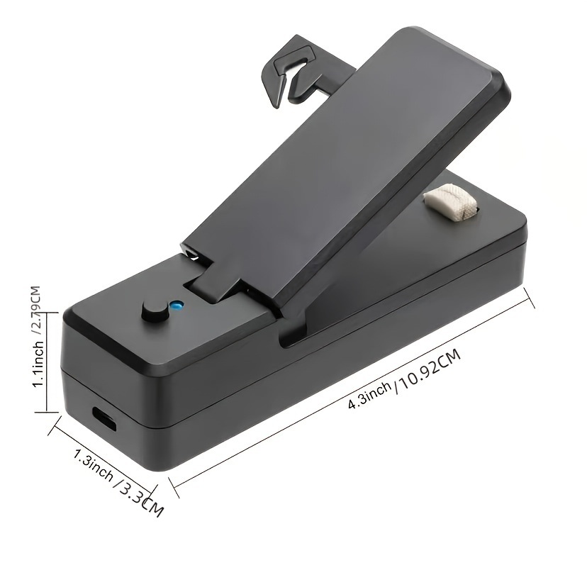 dropship 1pc Mini Bag Sealer; Rechargeable Portable Sealing Machine; Handheld Heat Vacuum Sealers For Plastic Bags; Kitchen Tools
