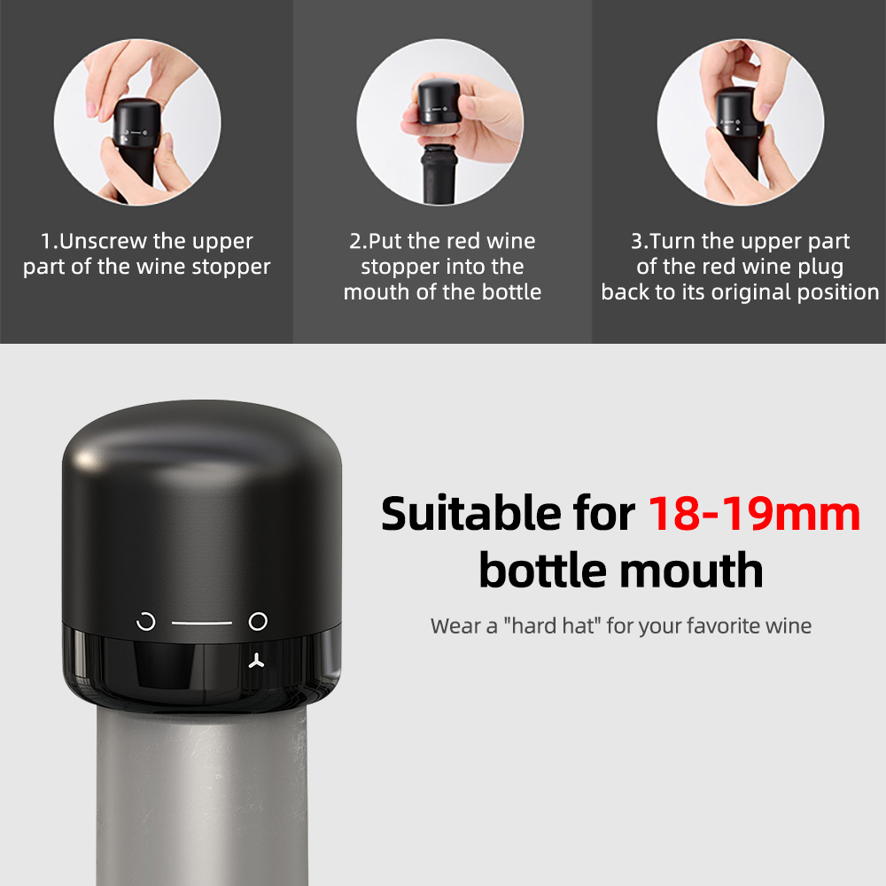 dropship 2/3 Pack Vacuum Red Wine Bottle Cap Stopper Silicone Sealed Champagne Leak-proof Retain Freshness Wine Plug Gift for Wine Lovers