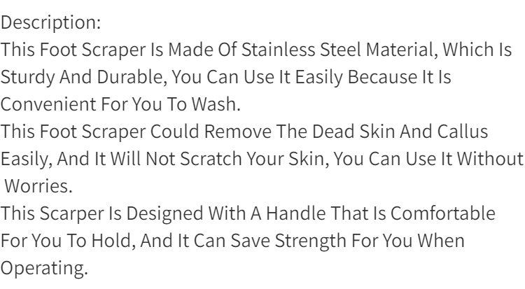 dropship 1 Pcs Stainless Steel Pedicure Scrapers Callus Knife, Pedicure Scrubber Tools, Foot File Dead Skin Remover Tools