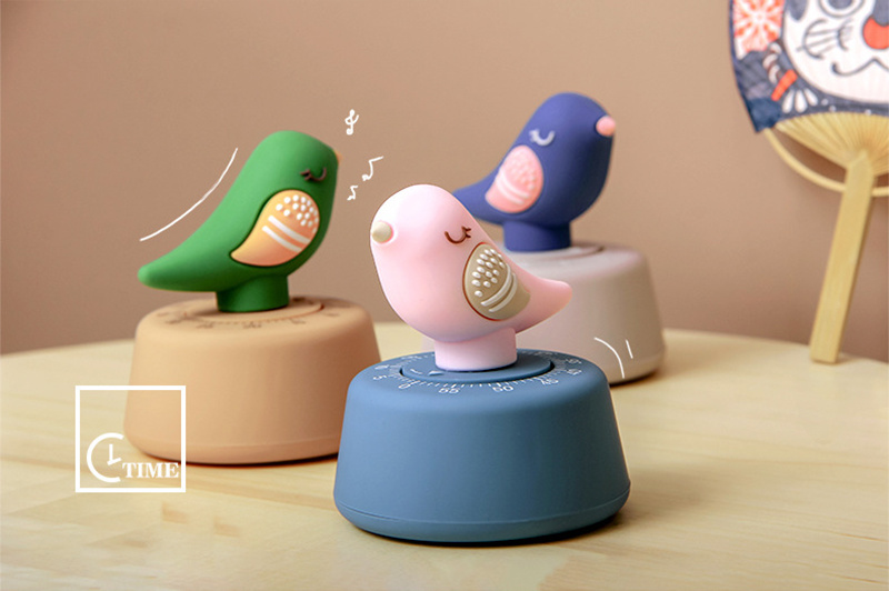 dropship Bird Timer Reminder Countdown Stopwatch Alarm 60 Minute Kitchen Cooking Learning Timers Mechanical Wind-up Counter Alarm Clocks