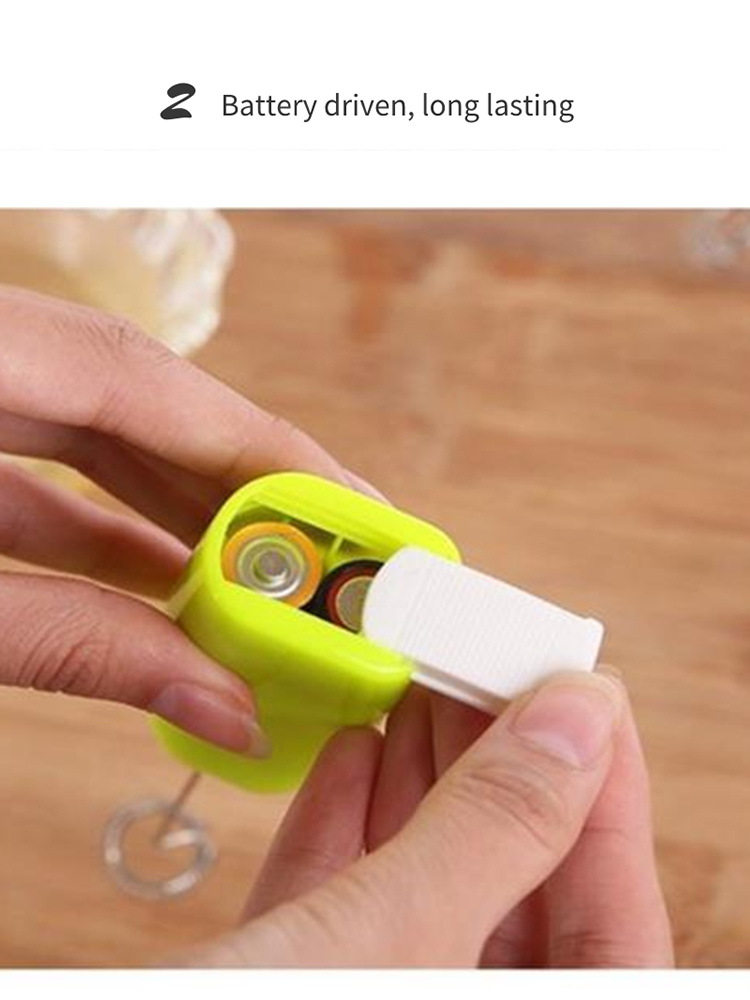 dropship White Electric Egg Beater Milk Frother For Coffee Household Kitchen Mini Stainless Steel Coffee Milk Tea Blender
