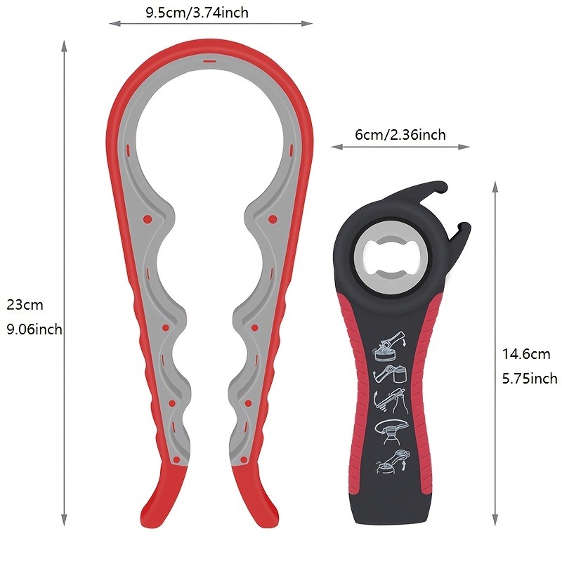 dropship 1pc Lid Opener Tool; Jar Opener For Weak Hands; Multi Function Can Opener For Seniors; Rubber Grip Bottle Opener