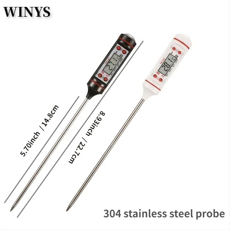 dropship 1pc Kitchen Meat Thermometer With Probe, Digital LCD Display For Food Baking, BBQ, And Liquids - Multi-functional Thermometer Pen With High Accuracy And Instant Read