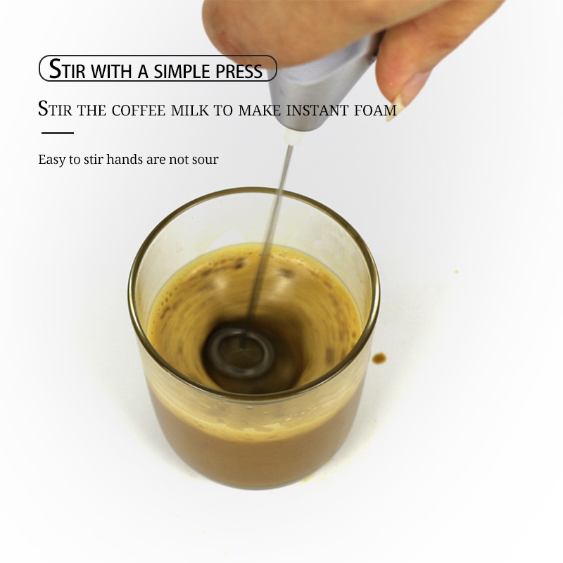 dropship Mini Electric Coffee Blender Handheld Egg Beater Bubble Drink Stirrer Creative Electric Egg Beater Electric Milk Blender