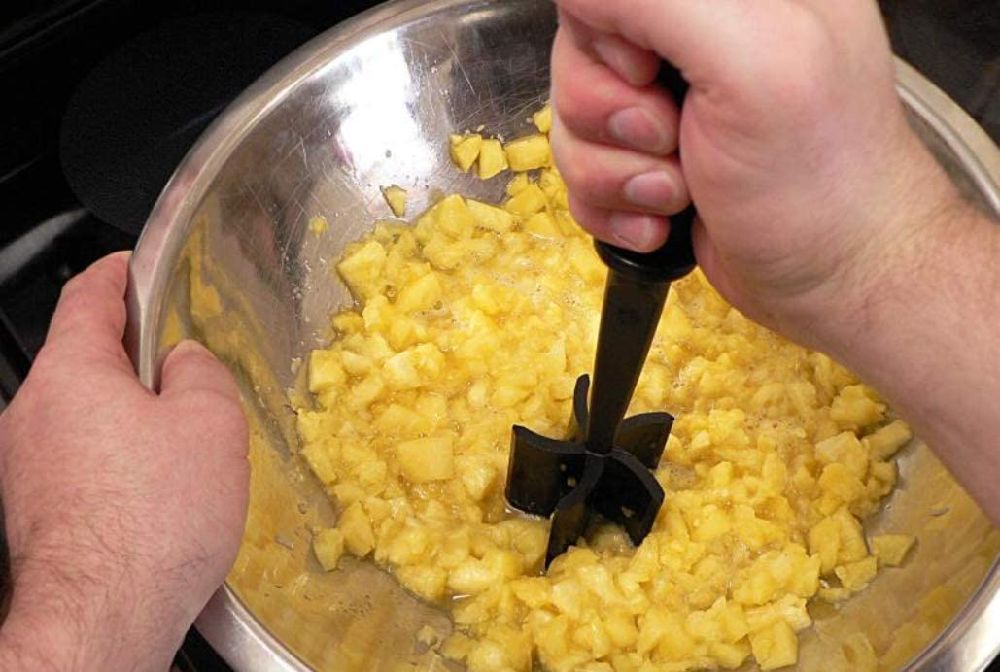 dropship i Kito Ground Meat Chopper Utensil; Plastic Beef Hamburger Tool; Potato Masher Black