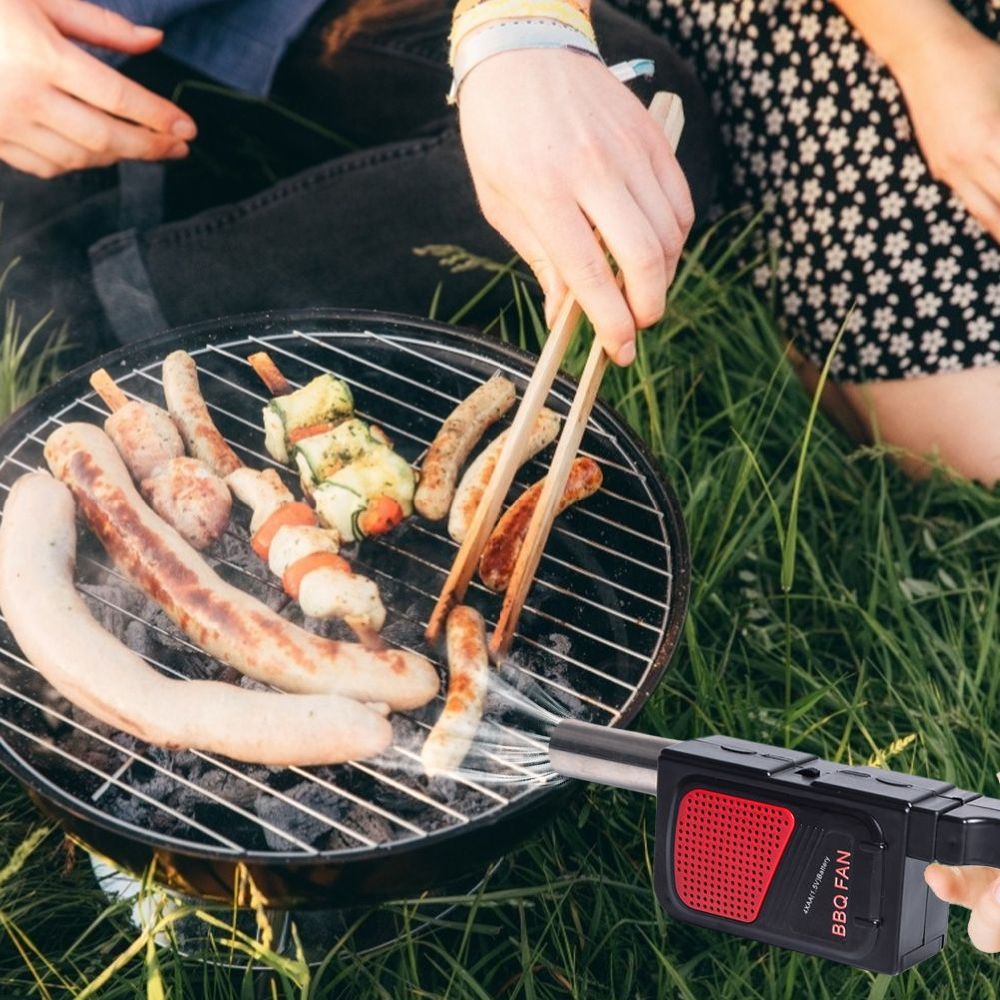 dropship 1Pc Portable Handheld Electric BBQ Air Blower Portable Cooking Air Blower for Charcoal Grill Fireplace Outdoor Barbecue Picnic