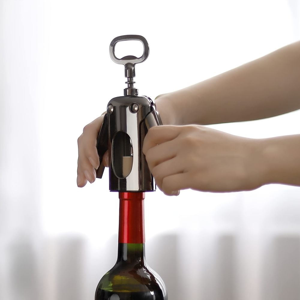 dropship 1pc Wing Corkscrew; ; Multifunctional Wine And Beer Corkscrew For Wine Openers With Cork And Beer Bottles; For Wine Lovers; Waiters And Bartenders In The Kitchen Castle Restaurant Bar