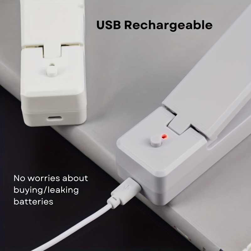 dropship 1pc Mini Bag Sealer; Rechargeable Portable Sealing Machine; Handheld Heat Vacuum Sealers For Plastic Bags; Kitchen Tools