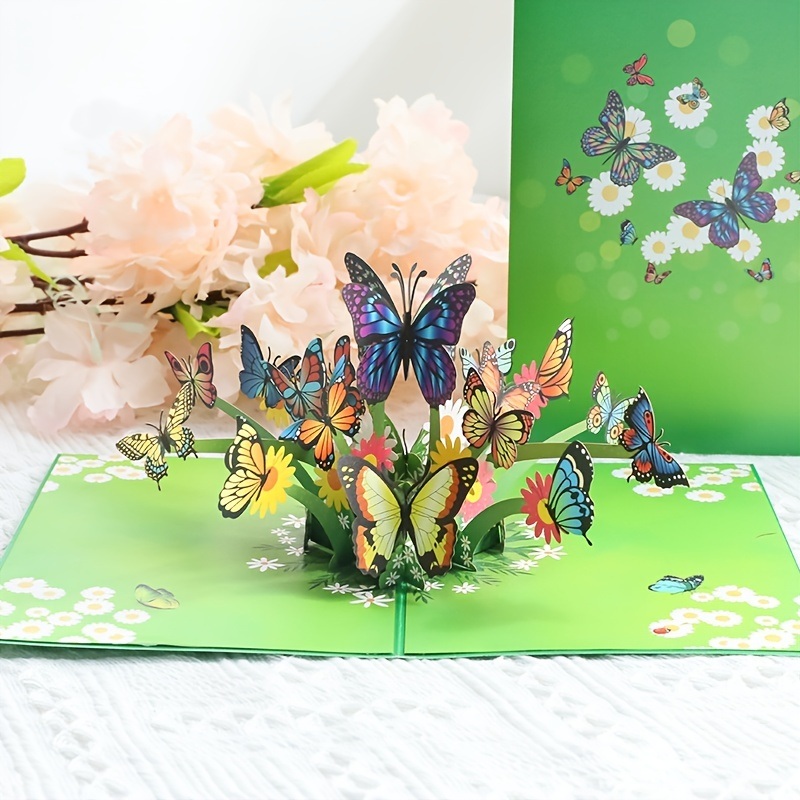 dropship 2pcs 3D Butterfly Greeting Card for mother's day; gifts for mom and wife